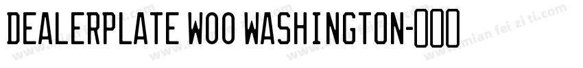 Dealerplate W00 Washington字体转换